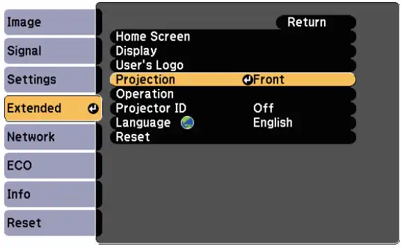 epson menu