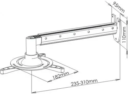 projector wall mount specifications