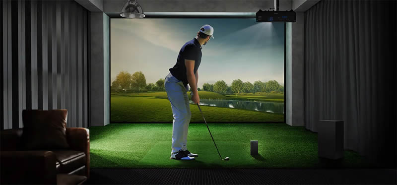 golf simulator projector at home