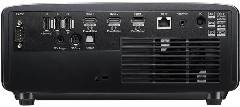 Optoma UHZ58 Connections Panel