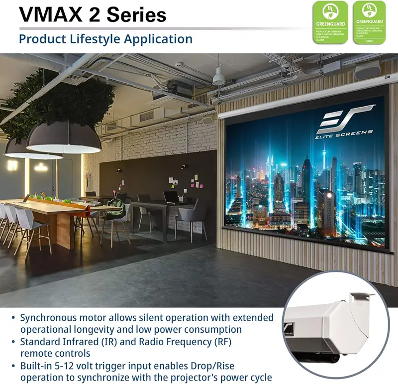 Elite Vmax2 series motorised screen