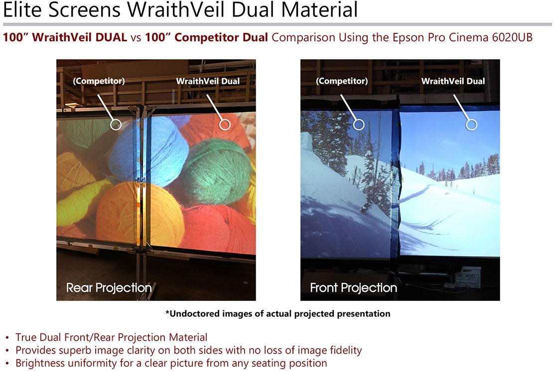Elite yardmaster dual projector screen comparison