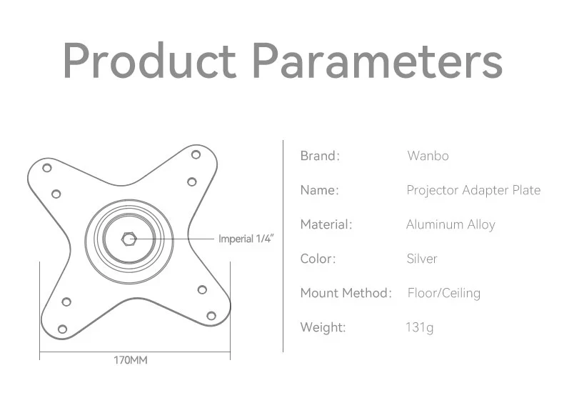 Wanbo Adapter Plate Specifications
