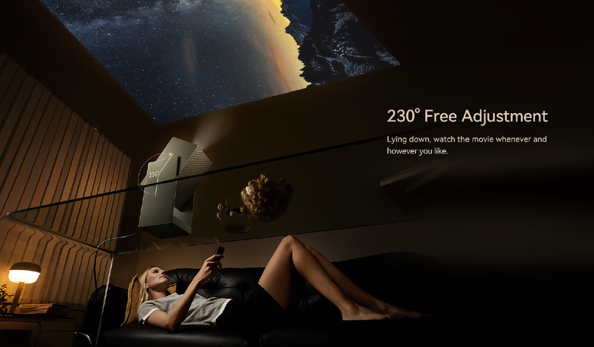 Wanbo Cube 2 Pro Ceiling Projection