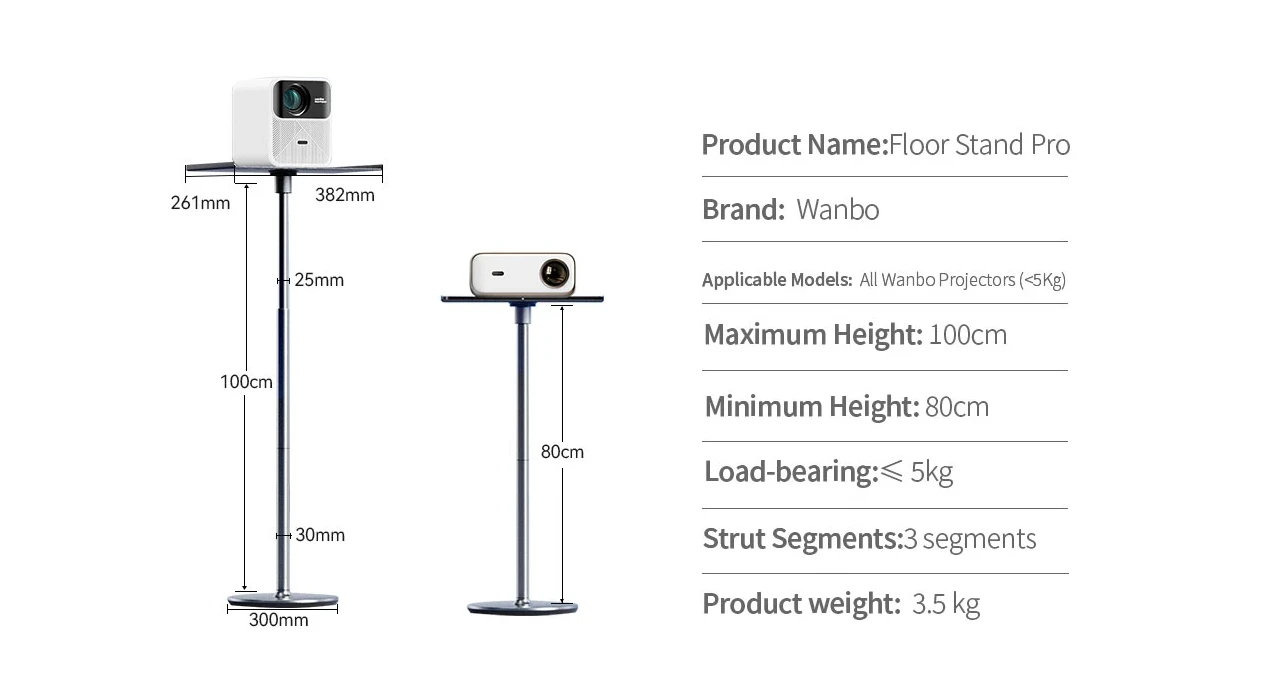 Wanbo Floor Stand Pro Specifications