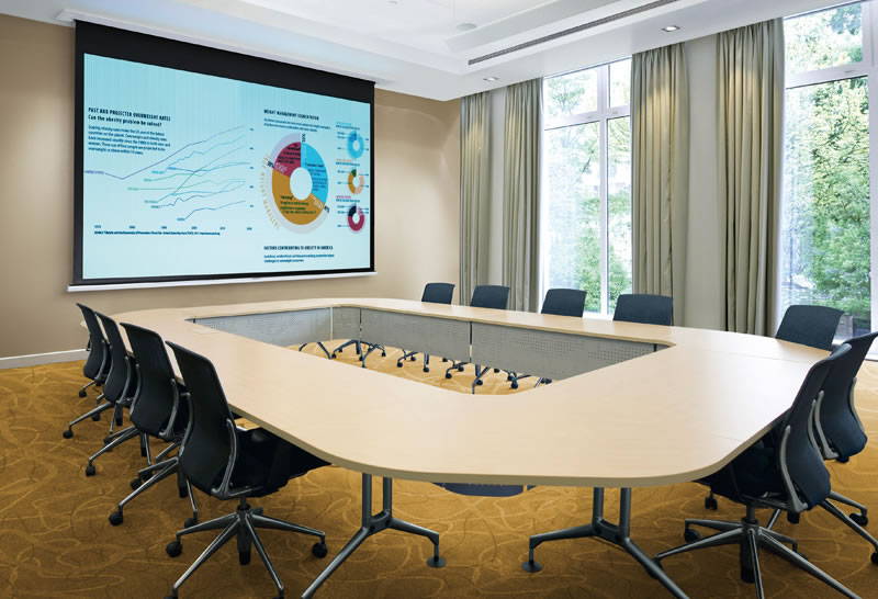 Grandview Motorised Recessed Projector Screen At Just Projectors